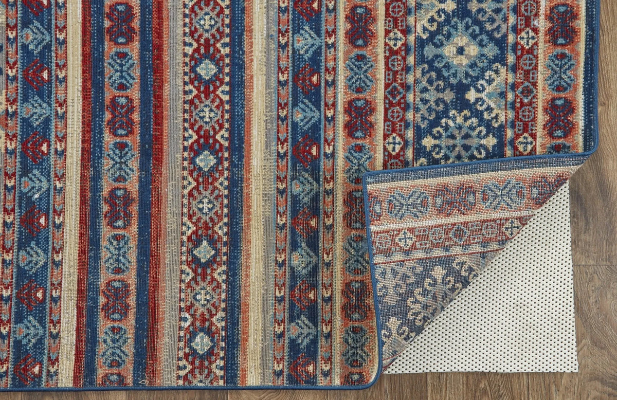 Nolan 39Atf Blue/Rust Rug - Rug & Home