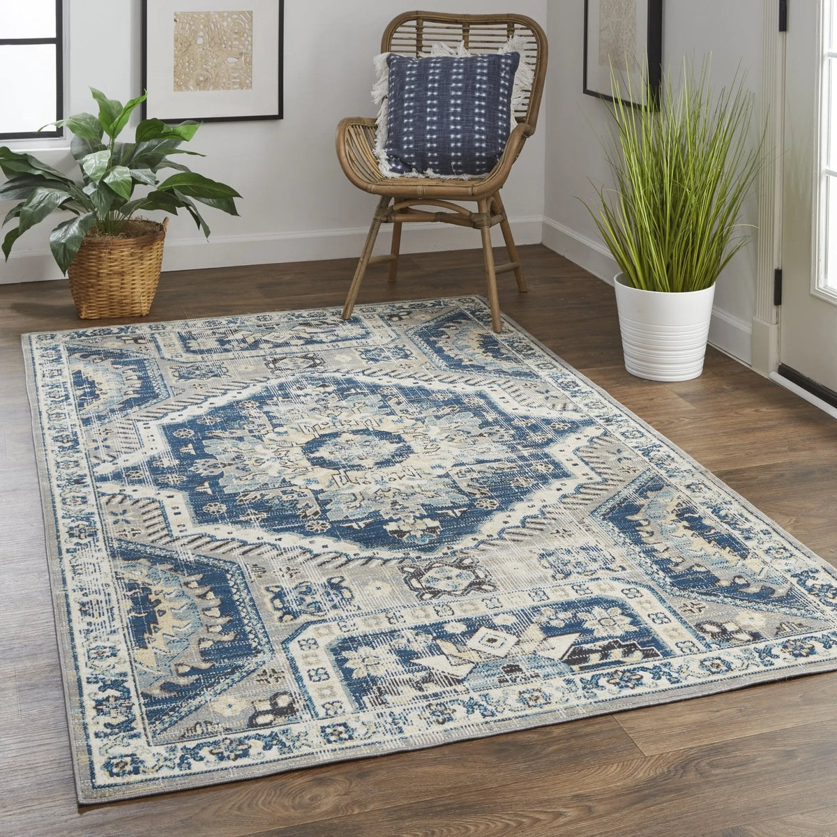 Nolan 39Cdf Blue/Gray Rug - Rug & Home