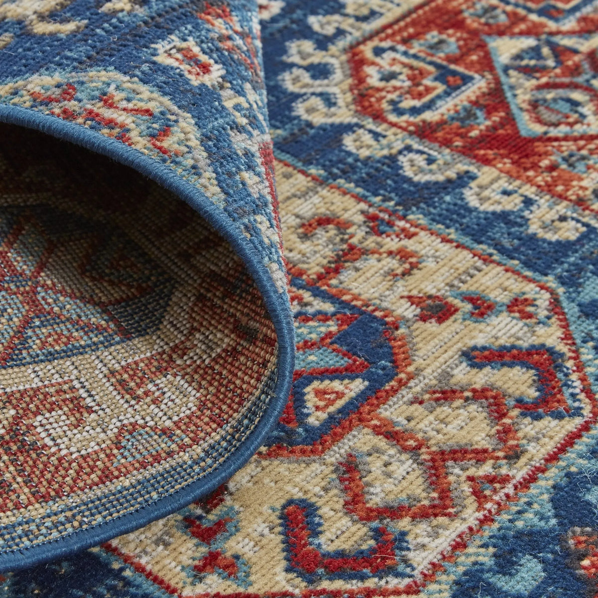 Nolan 39Cef Blue/Red Rug - Rug & Home