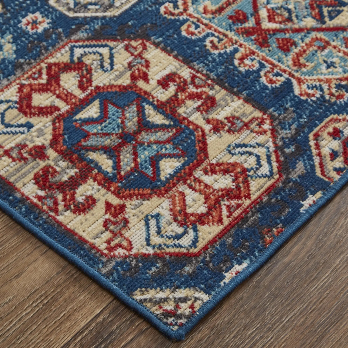 Nolan 39Cef Blue/Red Rug - Rug & Home