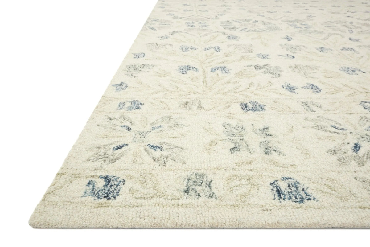 Norabel NOR-02 Ivory / Grey Rug - Rug & Home