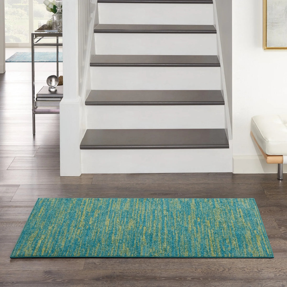 Nourison Essentials Nre01 Blue Green Rug - Rug & Home