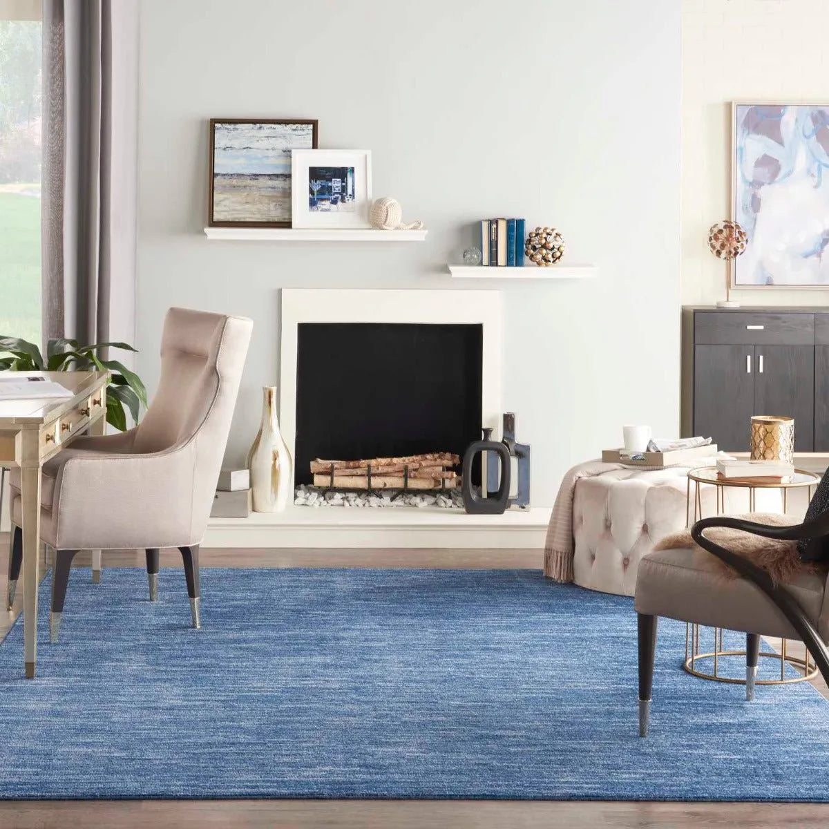 Nourison Essentials Nre01 Navy Blue Rug - Rug & Home