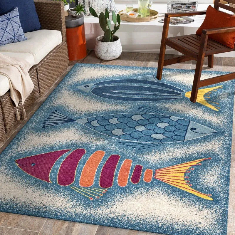 Oceania 81672BUC Blue/Cream Rug - Rug & Home