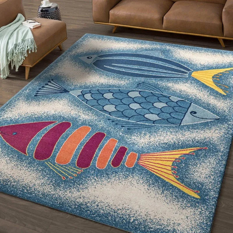 Oceania 81672BUC Blue/Cream Rug - Rug & Home