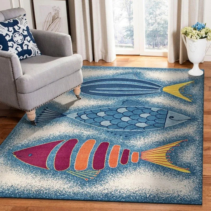 Oceania 81672BUC Blue/Cream Rug - Rug & Home