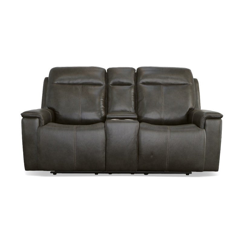 Odell Power Reclining Loveseat with Console and Power Headrests and Lumbar - Rug & Home