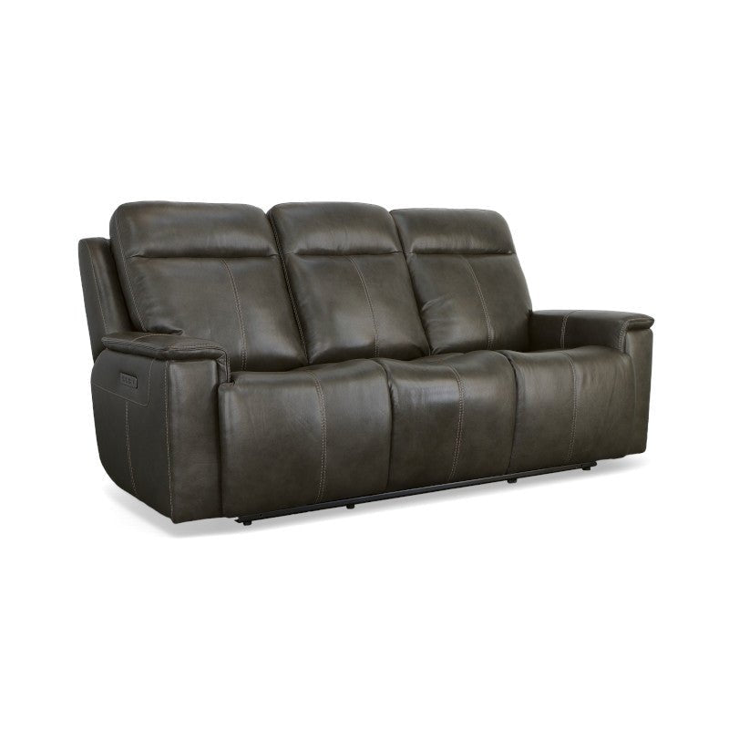 Odell Power Reclining Sofa with Power Headrests and Lumbar - Rug & Home