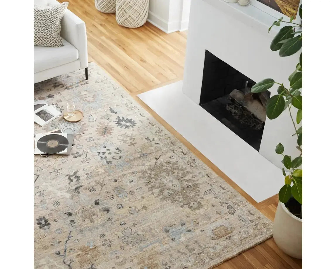 Orenda ORN04 Blue/Cream Rug - Rug & Home