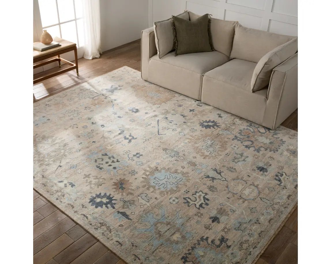 Orenda ORN04 Blue/Cream Rug - Rug & Home