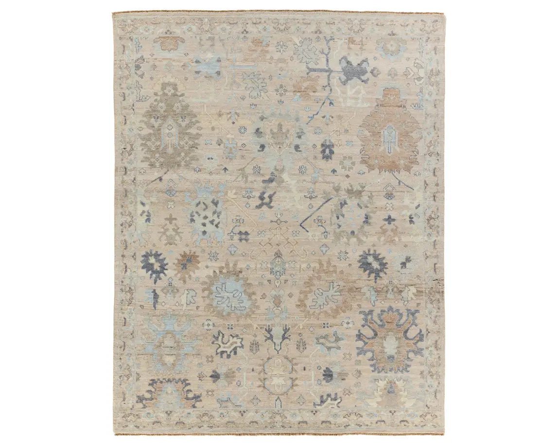 Orenda ORN04 Blue/Cream Rug - Rug & Home