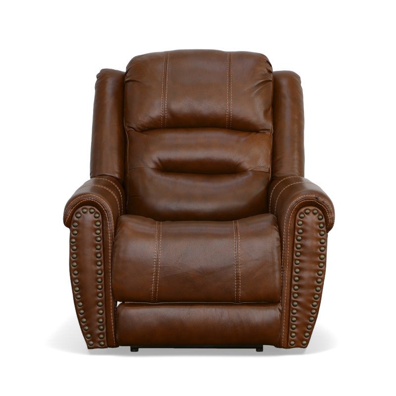 Oscar Leather Power Recliner with Power Headrest and Lumbar - Rug & Home