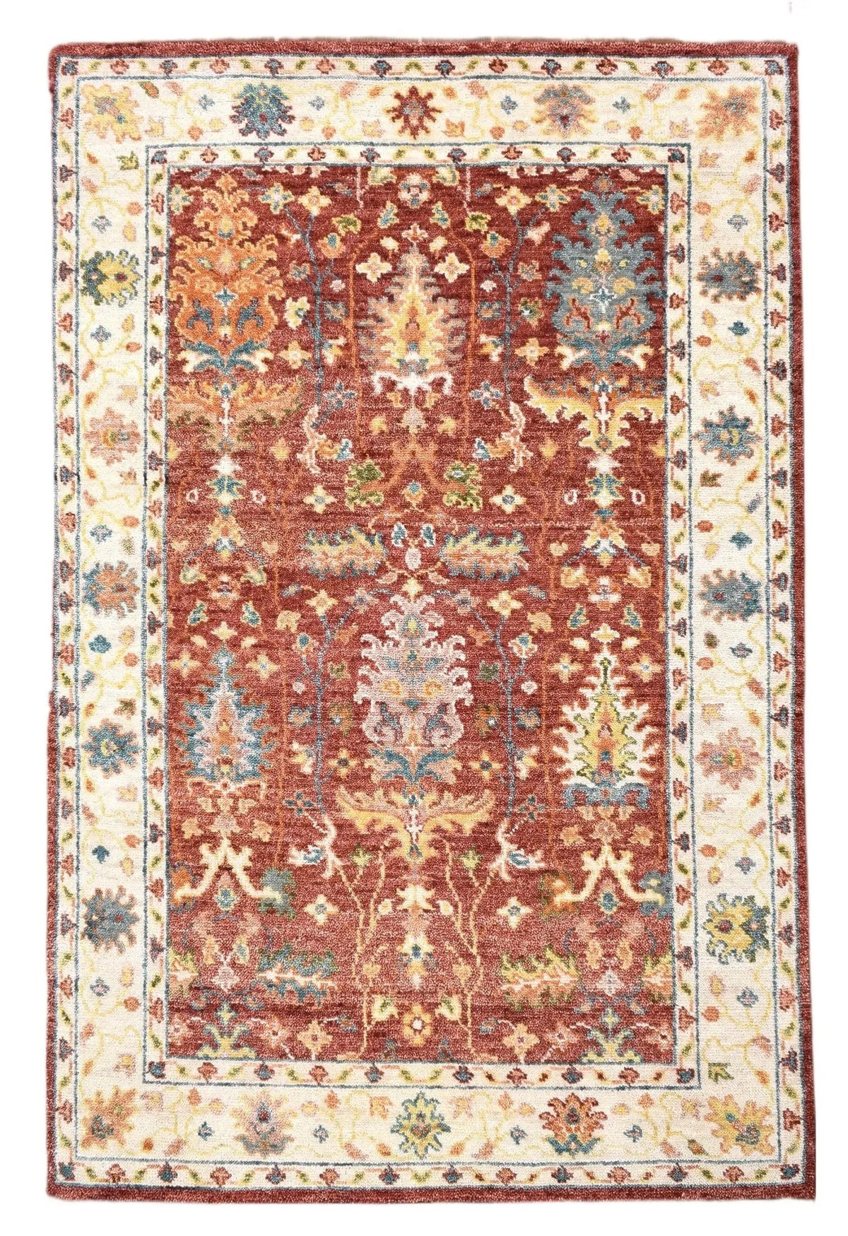 Oka Rust Rug Oshak OSHAK-03 Rust Rug - Rug & Home- Rectangle 4' x 6' | Area Rugs