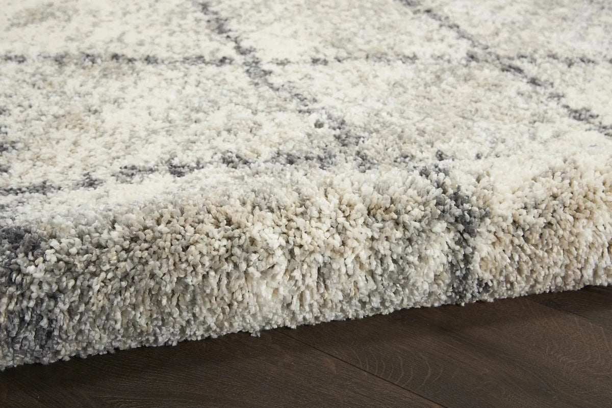 Oslo Shag OSL01 Ivory/Grey Rug