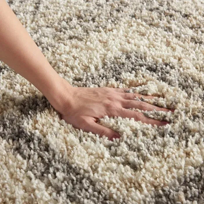 Oslo Shag OSL02 Ivory/Grey Rug