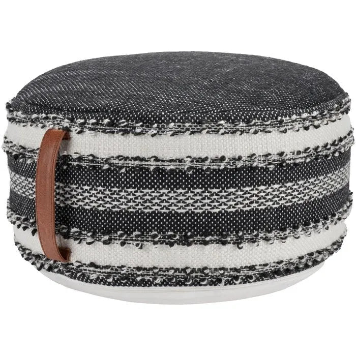 Outdoor Pillow VJ088 Black Pouf - Rug & Home