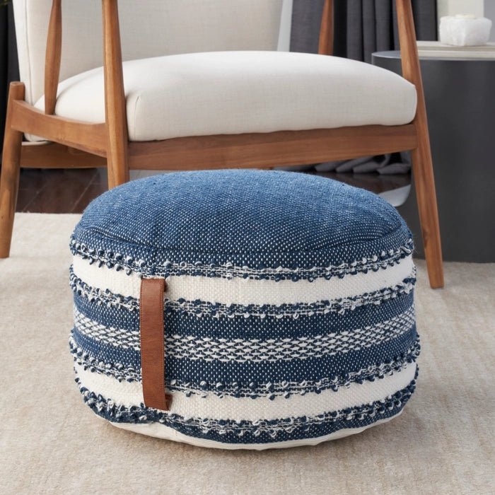 Outdoor Pillow VJ088 Navy Pouf - Rug & Home