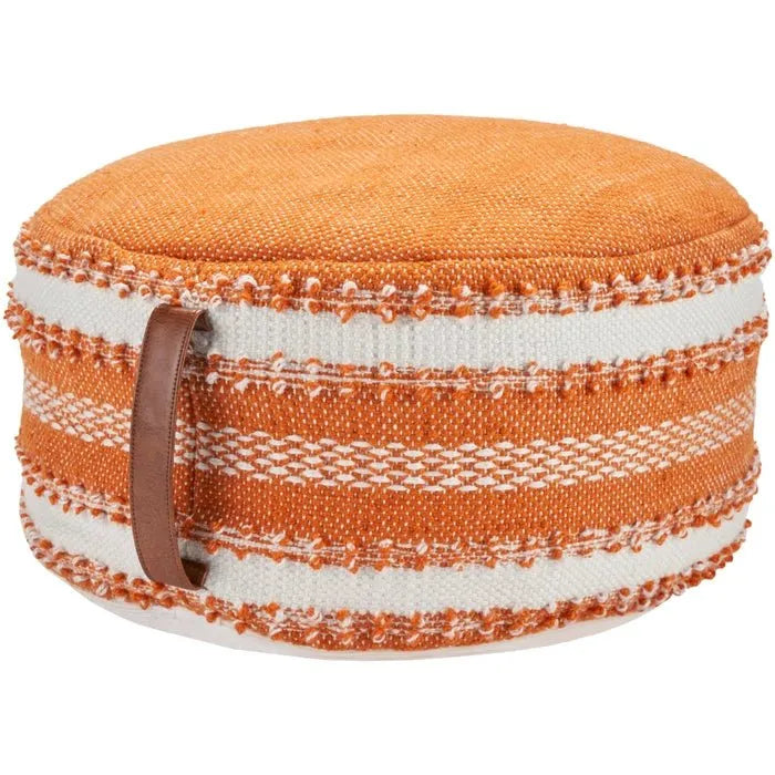 Outdoor Pillow VJ088 Orange Pouf - Rug & Home