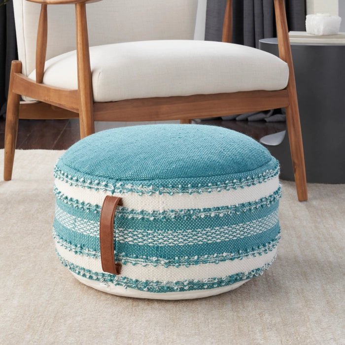 Outdoor Pillow VJ088 Turquoise Pouf - Rug & Home