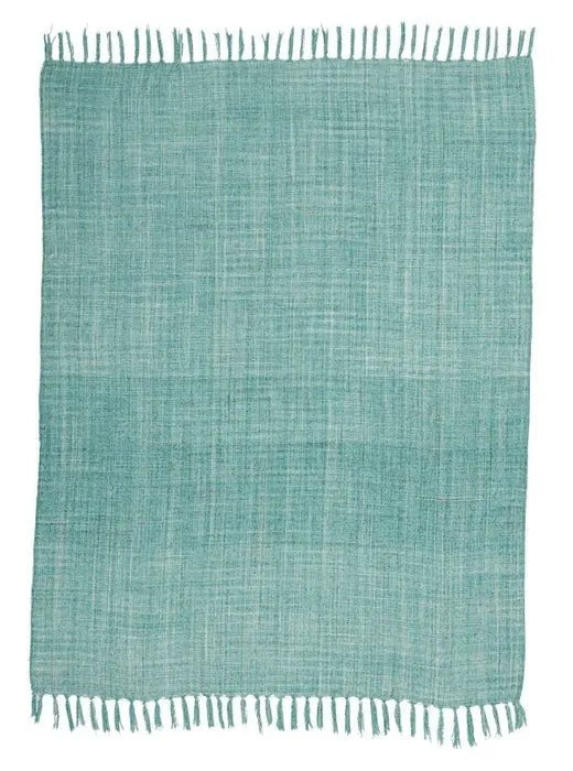 Outdoor Throw IH018 Aqua Throw Blanket - Rug & Home