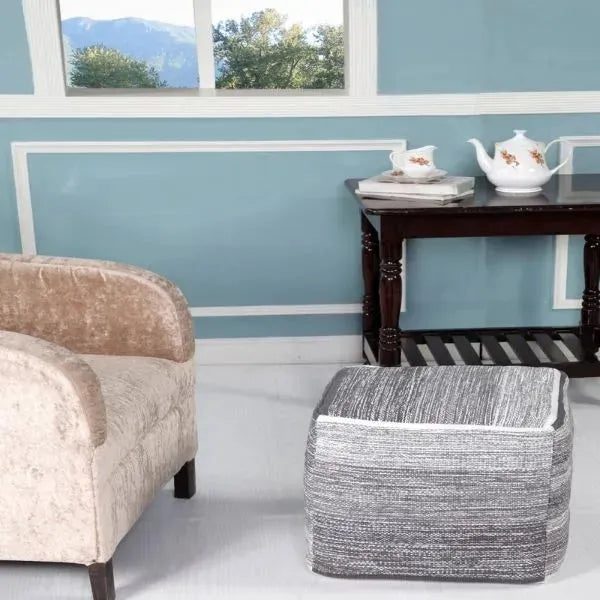 Pacifica 99714GRY Grey Pouf