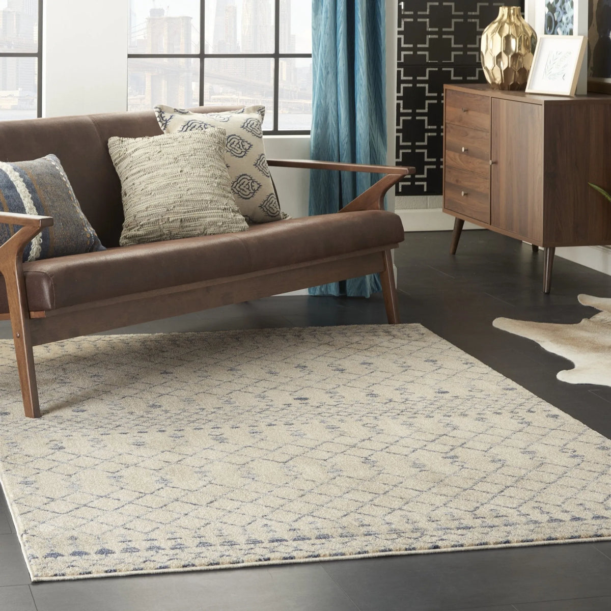 Palermo PMR03 Beige Blue Rug - Rug & Home