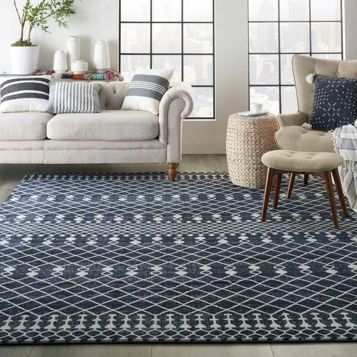 Palermo PMR03 Navy/Grey Rug - Rug & Home