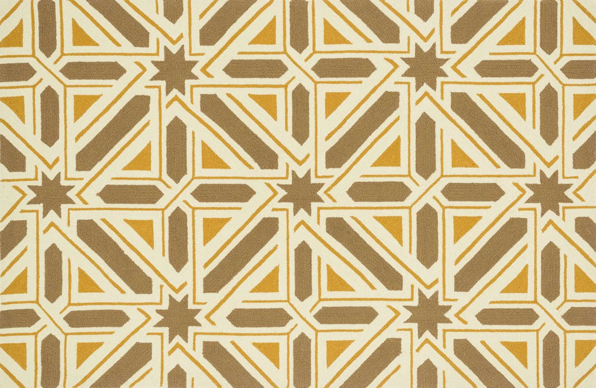 Palm Springs PM 04 Taupe / Gold Rug - Rug & Home