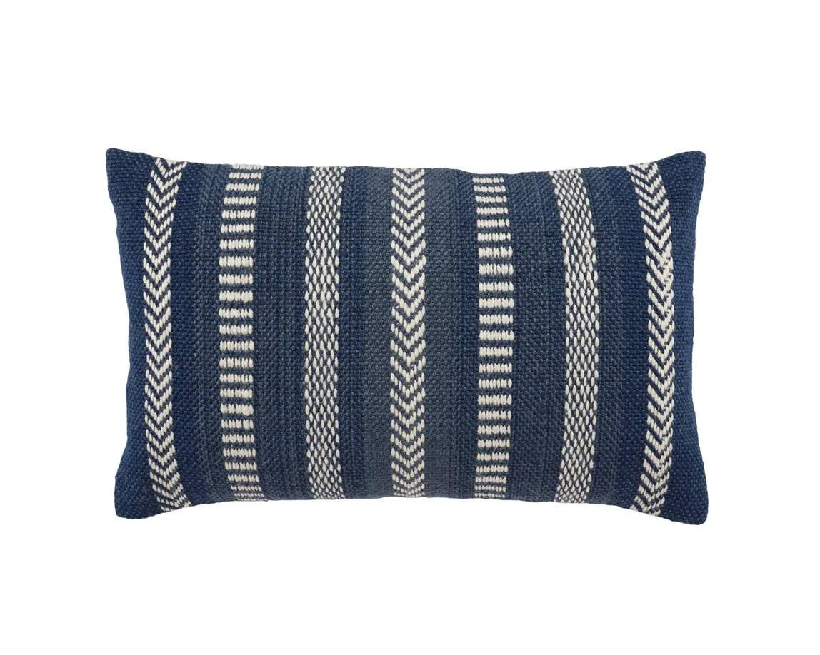 Pampas PMP02 Blue/Ivory Pillow - Rug & Home