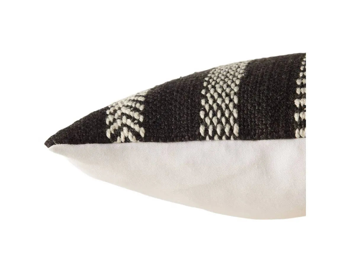 Pampas PMP04 Black/Ivory Pillow - Rug & Home