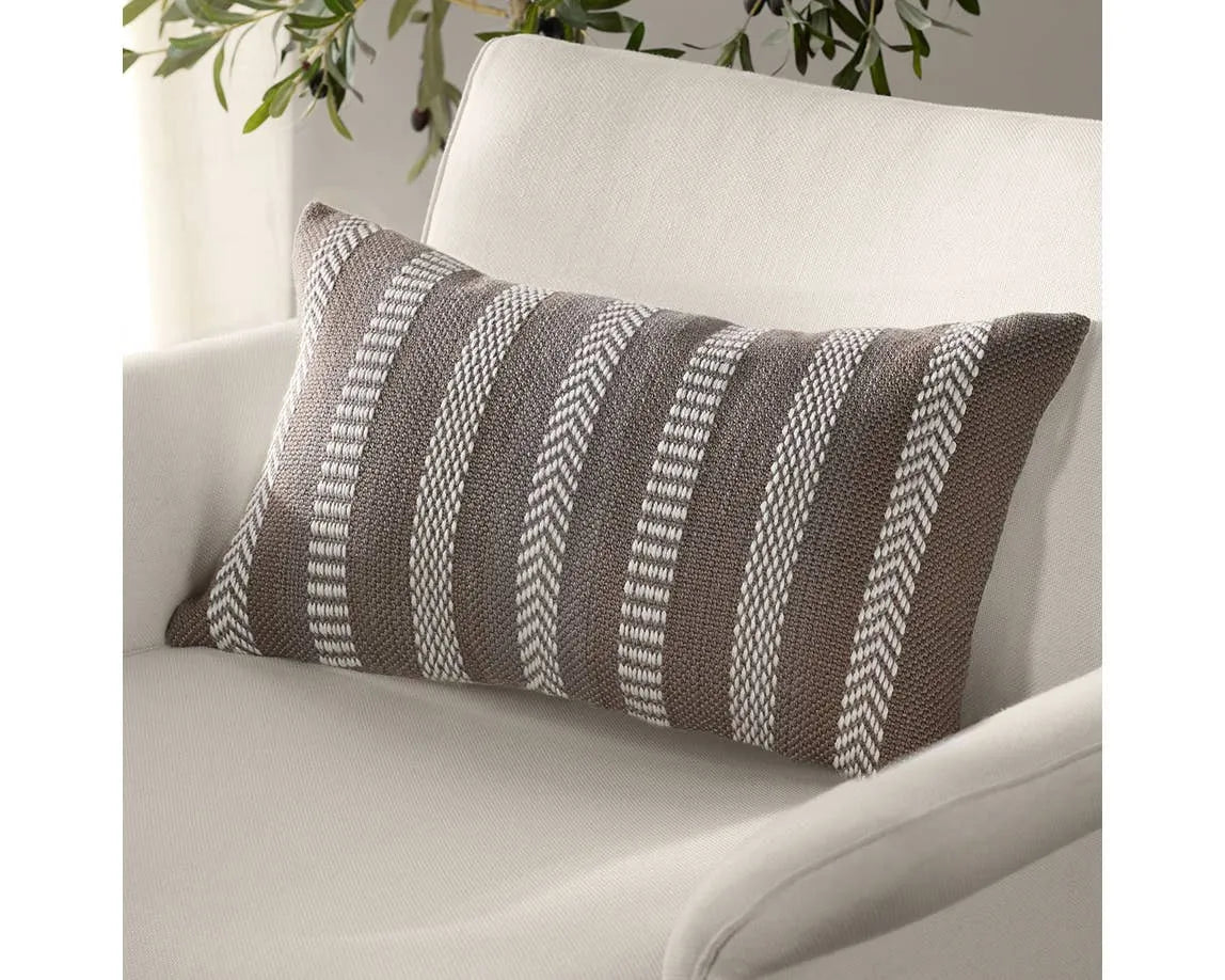 Pampas PMP05 Grey/Ivory Pillow - Rug & Home