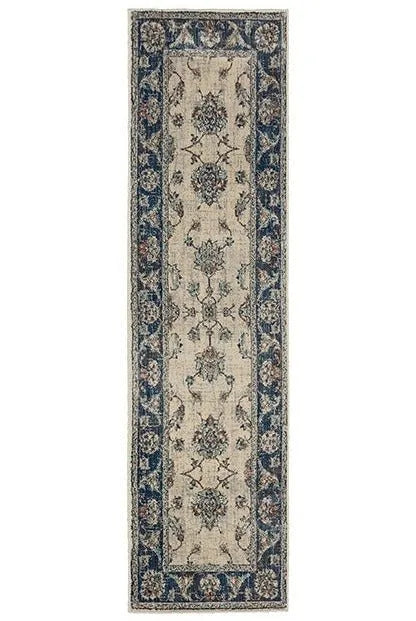 Pandora 1802E Ivory Blue Rug - Rug & Home