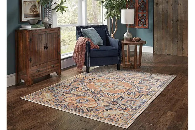 Pandora 49S Blue Orange Rug - Rug & Home