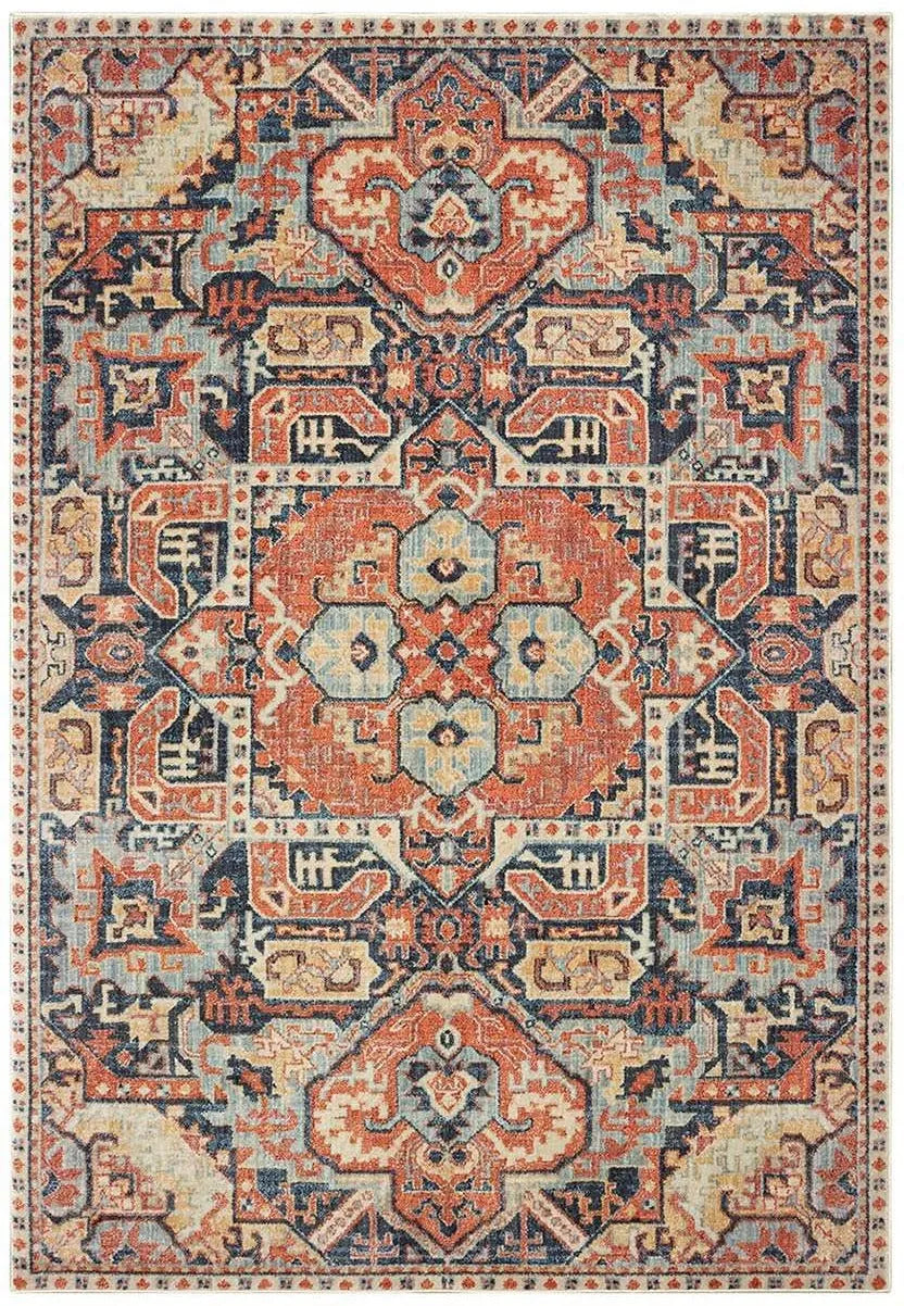 Pandora 49S Blue Orange Rug - Rug & Home