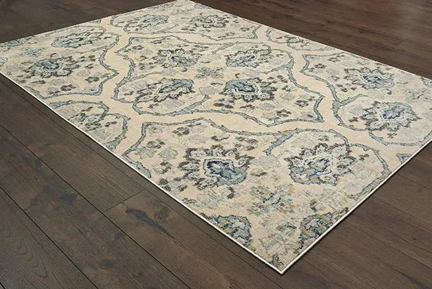 Pandora 5502W Ivory Blue Rug