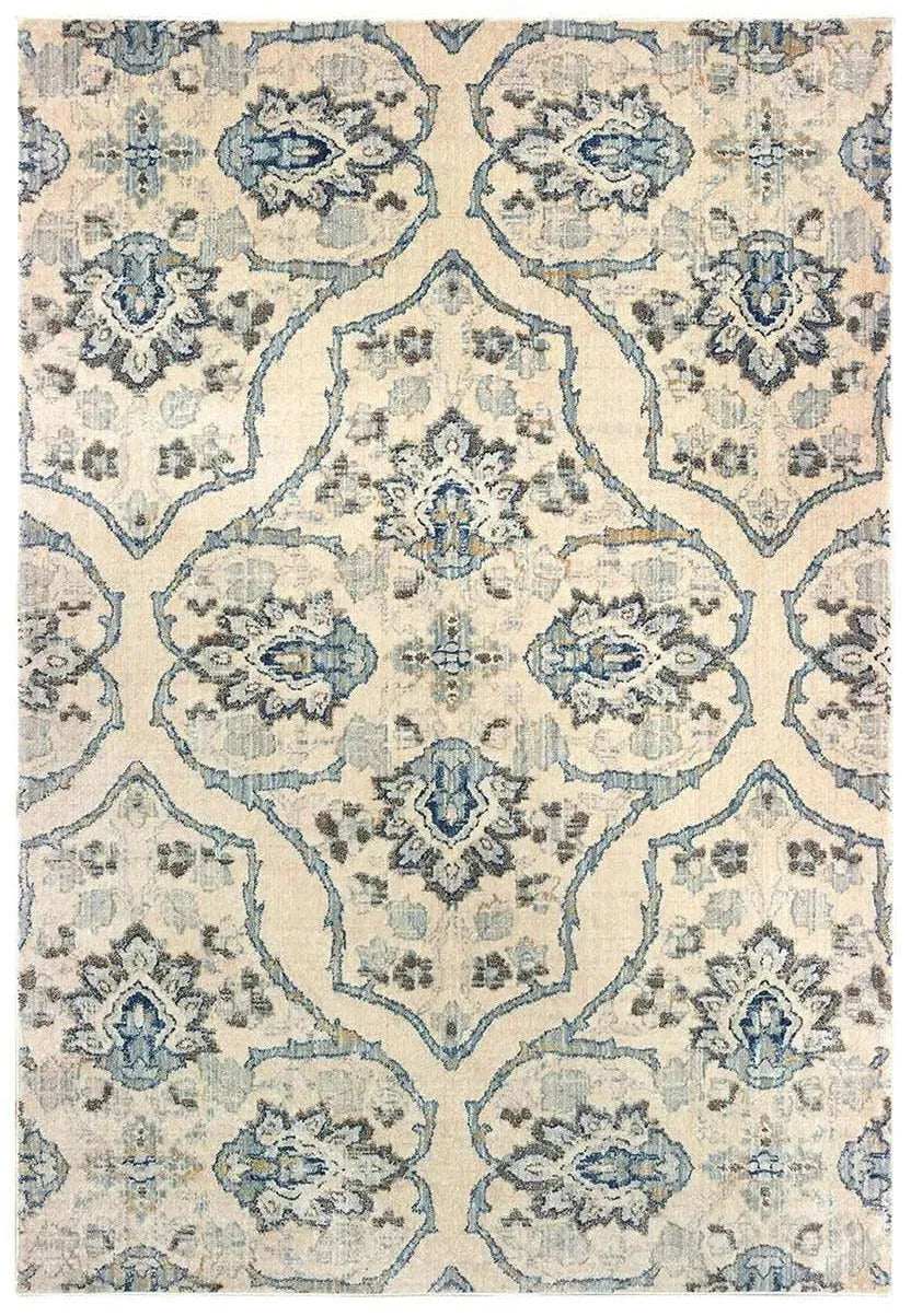 Pandora 5502W Ivory Blue Rug