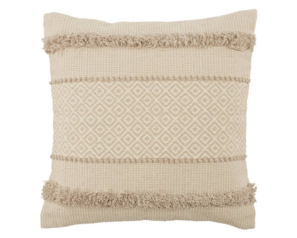 Parable PRB07 Light Grey/Ivory Pillow - Rug & Home