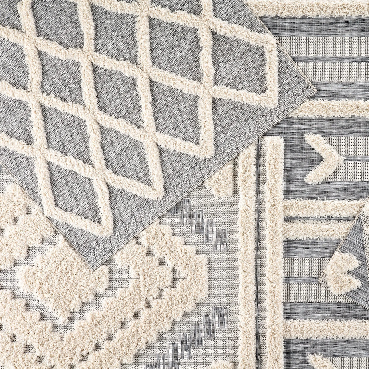 Parades PAD01 Sani Gray/Cream Rug - Rug & Home