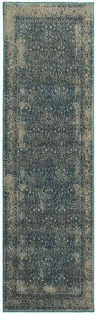 Pasha 1337B Navy/ Grey Rug - Rug & Home