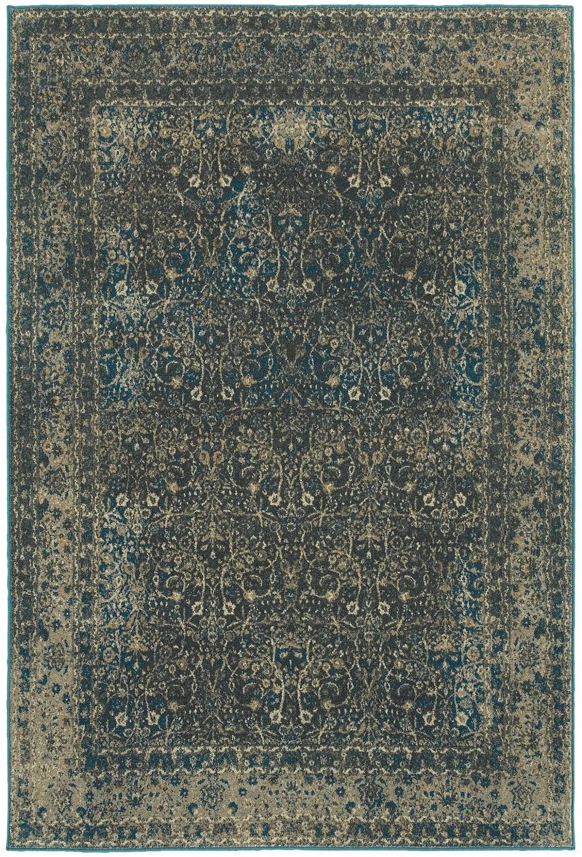 Pasha 1337b Navy/ Grey Rug - Rug & Home