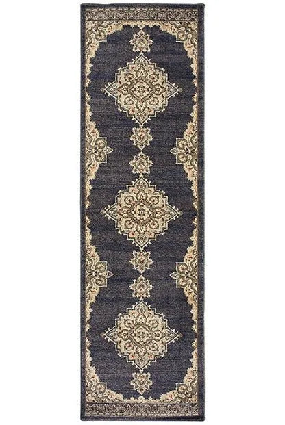 Pasha 72E Blue/ Grey Rug - Rug & Home