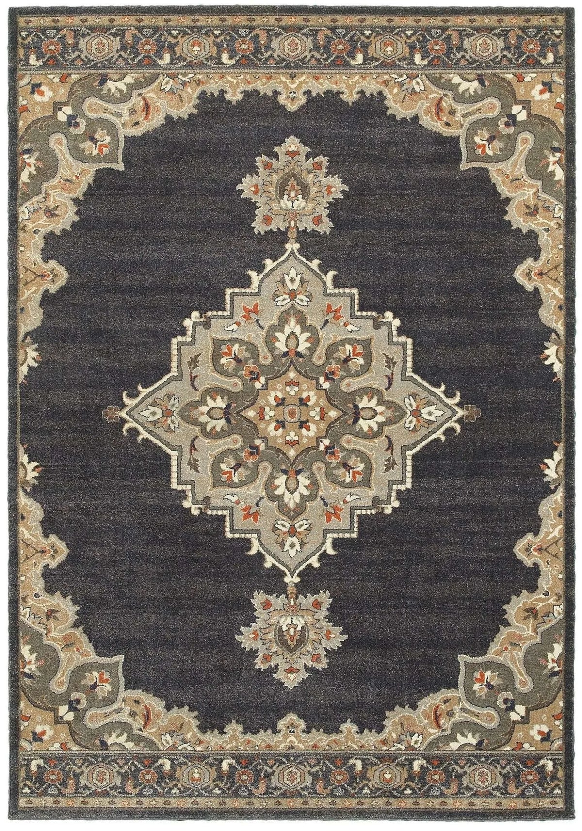 Pasha 72e Blue/ Grey Rug - Rug & Home