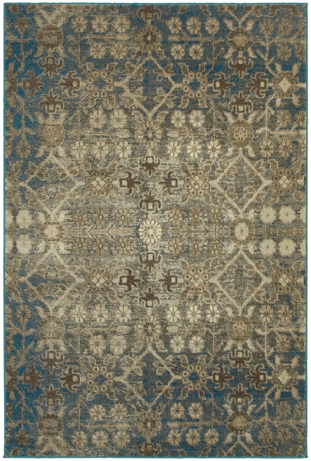 Pasha 8020l Beige/ Blue Rug - Rug & Home