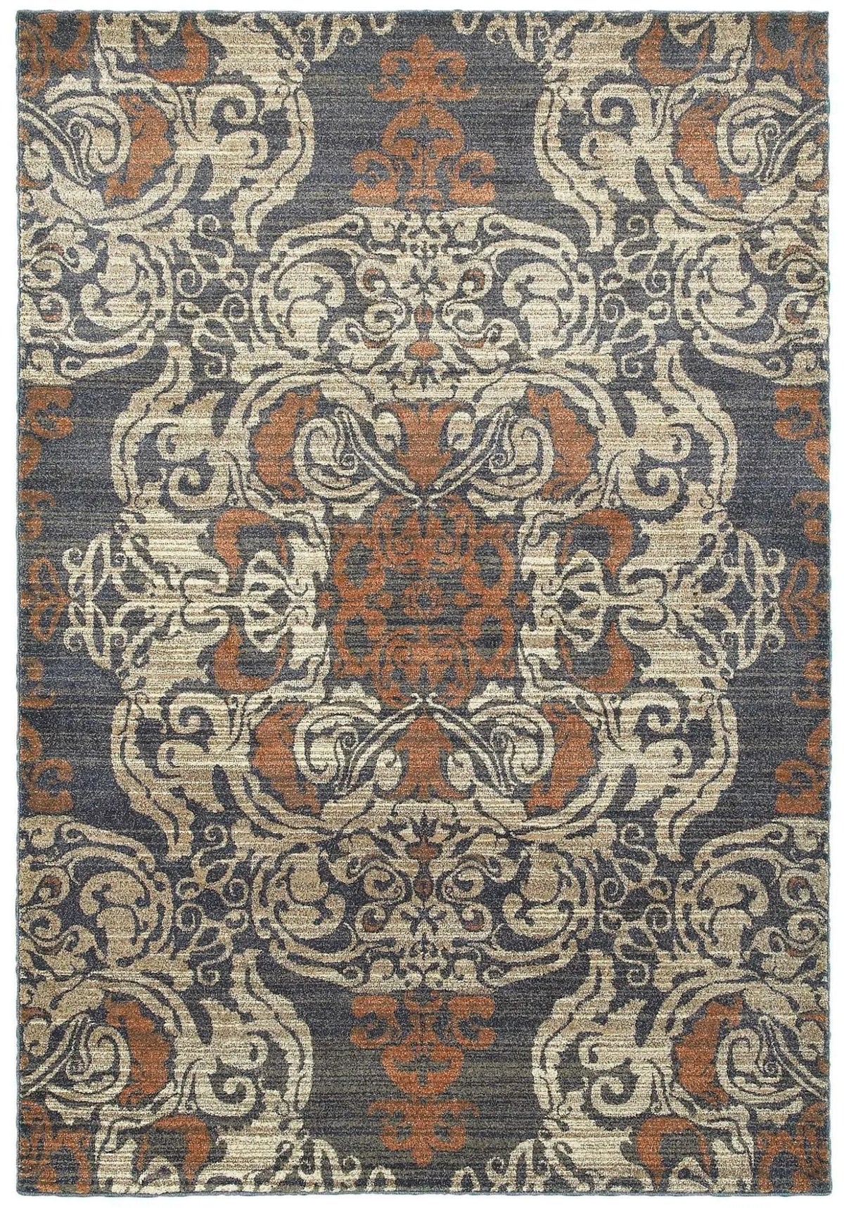 Pasha 8022k Blue/ Rust Rug - Rug & Home