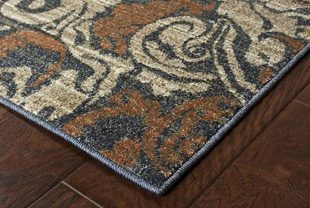 Pasha 8022K Blue/ Rust Rug - Rug & Home