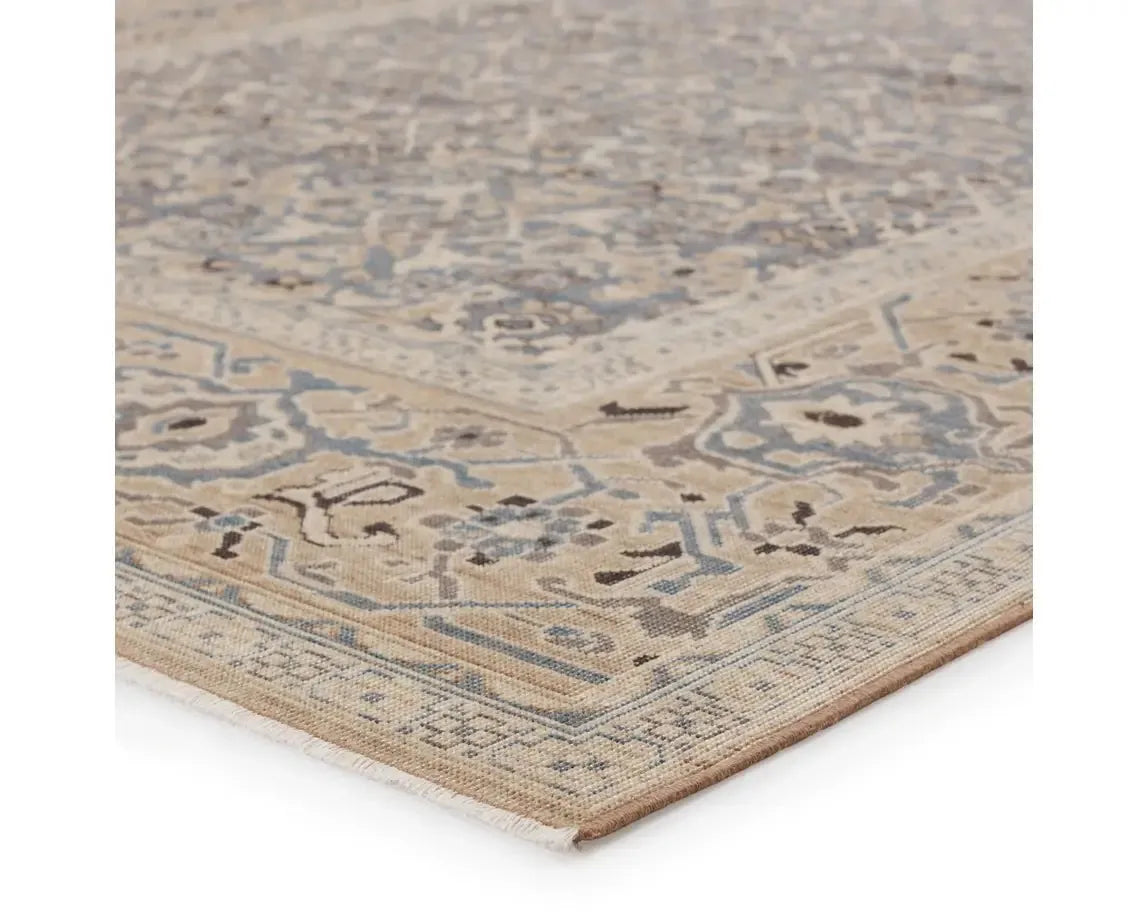 Pasha PSH01 Beige/Blue Rug - Rug & Home