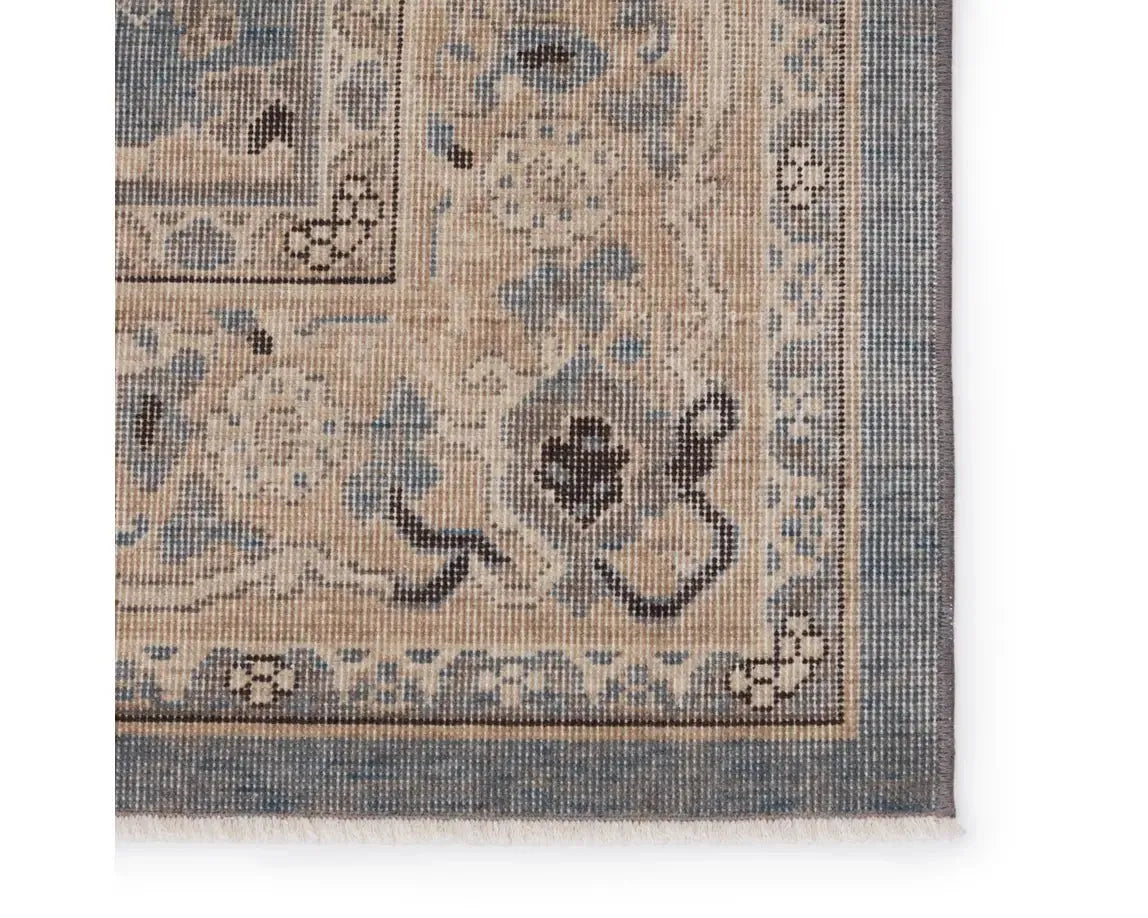 Pasha PSH05 Taupe/Blue Rug - Rug & Home