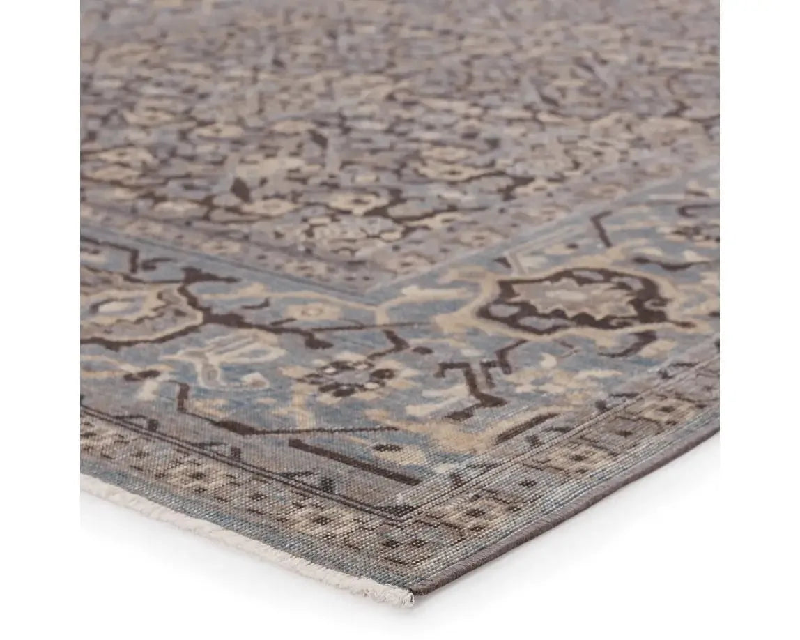 Pasha PSH07 Dark Taupe/Blue Rug - Rug & Home