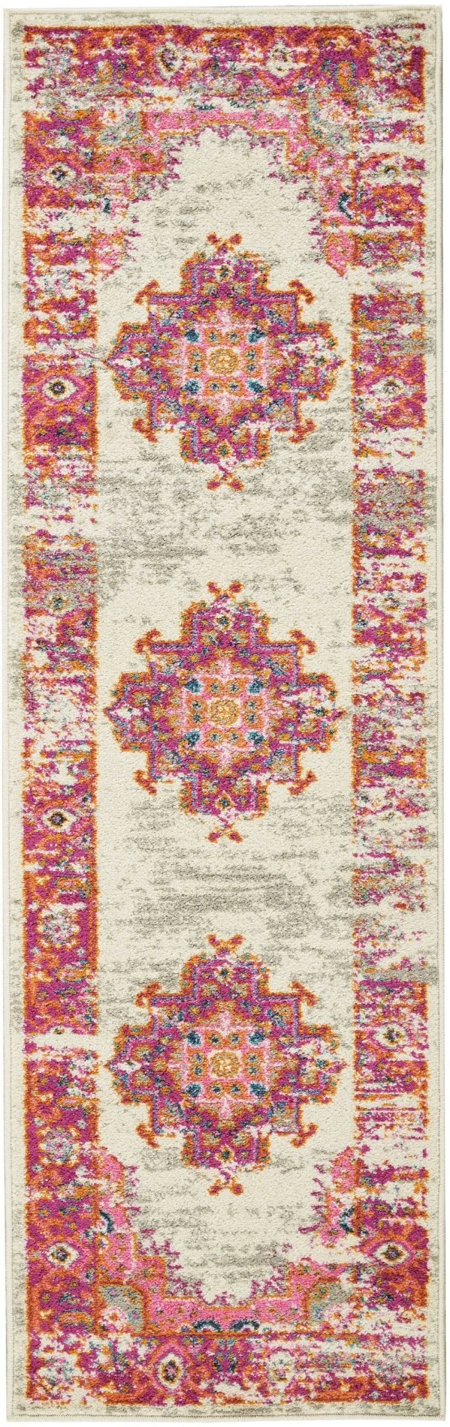 Passion Psn03 Ivory Fuchsia Rug - Rug & Home