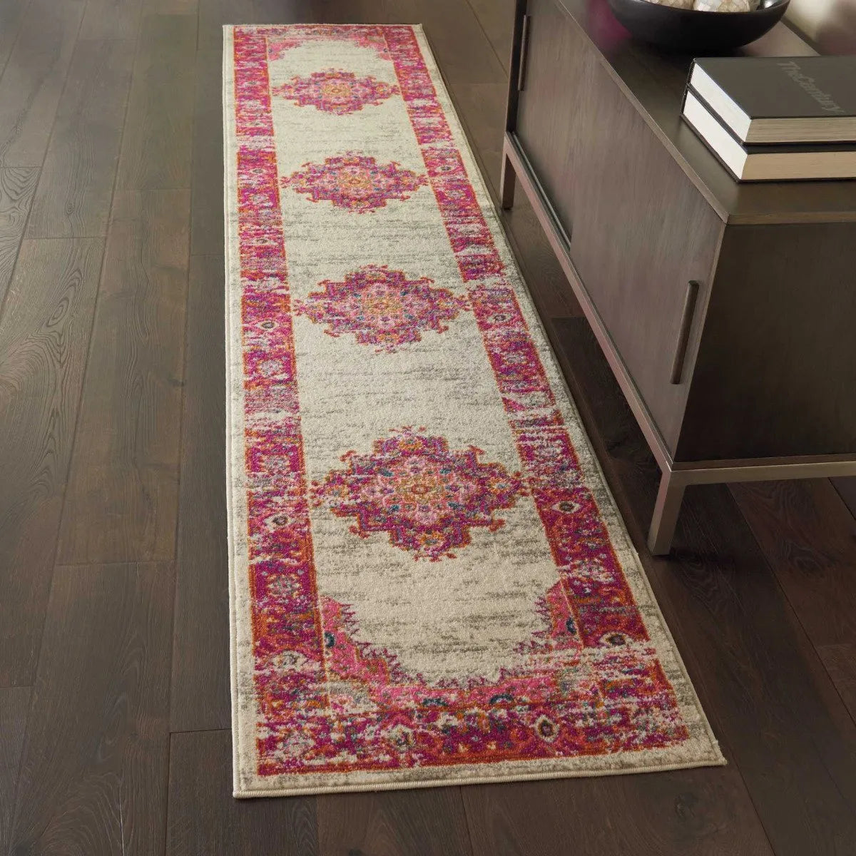 Passion Psn03 Ivory Fuchsia Rug - Rug & Home